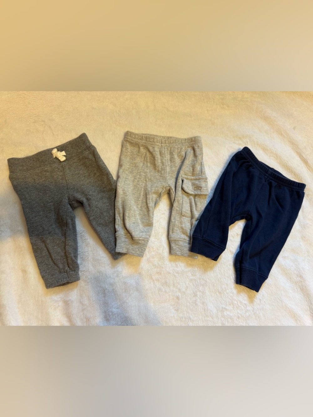 Baby Knit Jogger Pants - Gray, Light Gray, Navy